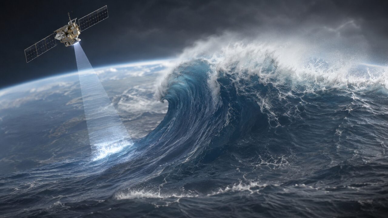 Do espaço foi possível ver a força do oceano: uma onda gigante de quase 20 metros foi registada por satélite da Nasa
