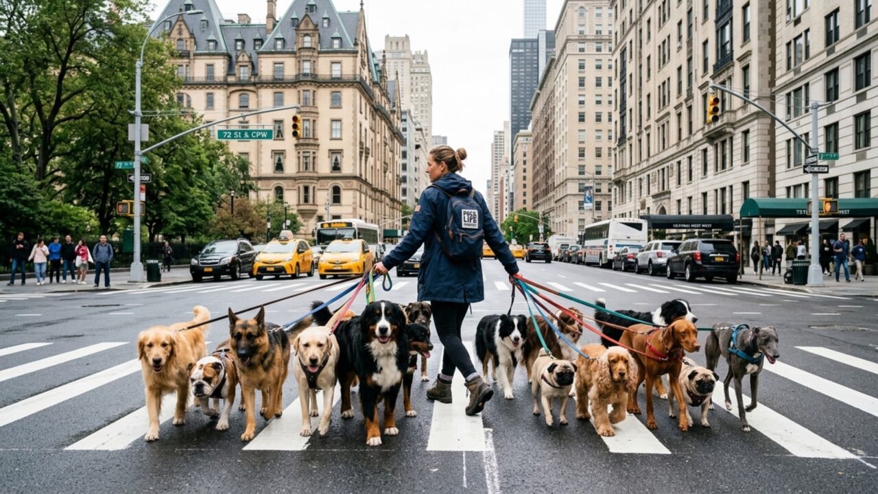 Passear com cachorros nas ruas de Nova York virou um negócio tão lucrativo que as tabelas já ultrapassam a remuneração de muitos diretores