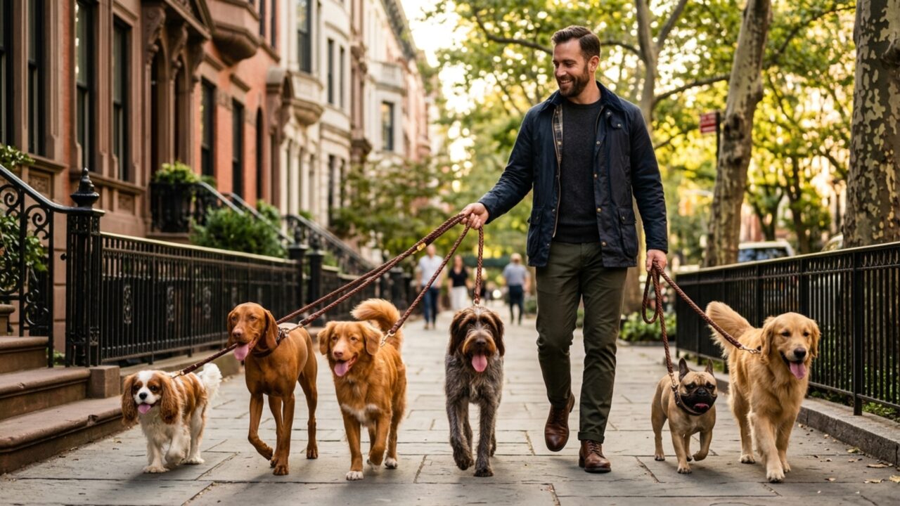 Passear com cachorros nas ruas de Nova York virou um negócio tão lucrativo que as tabelas já ultrapassam a remuneração de muitos diretores