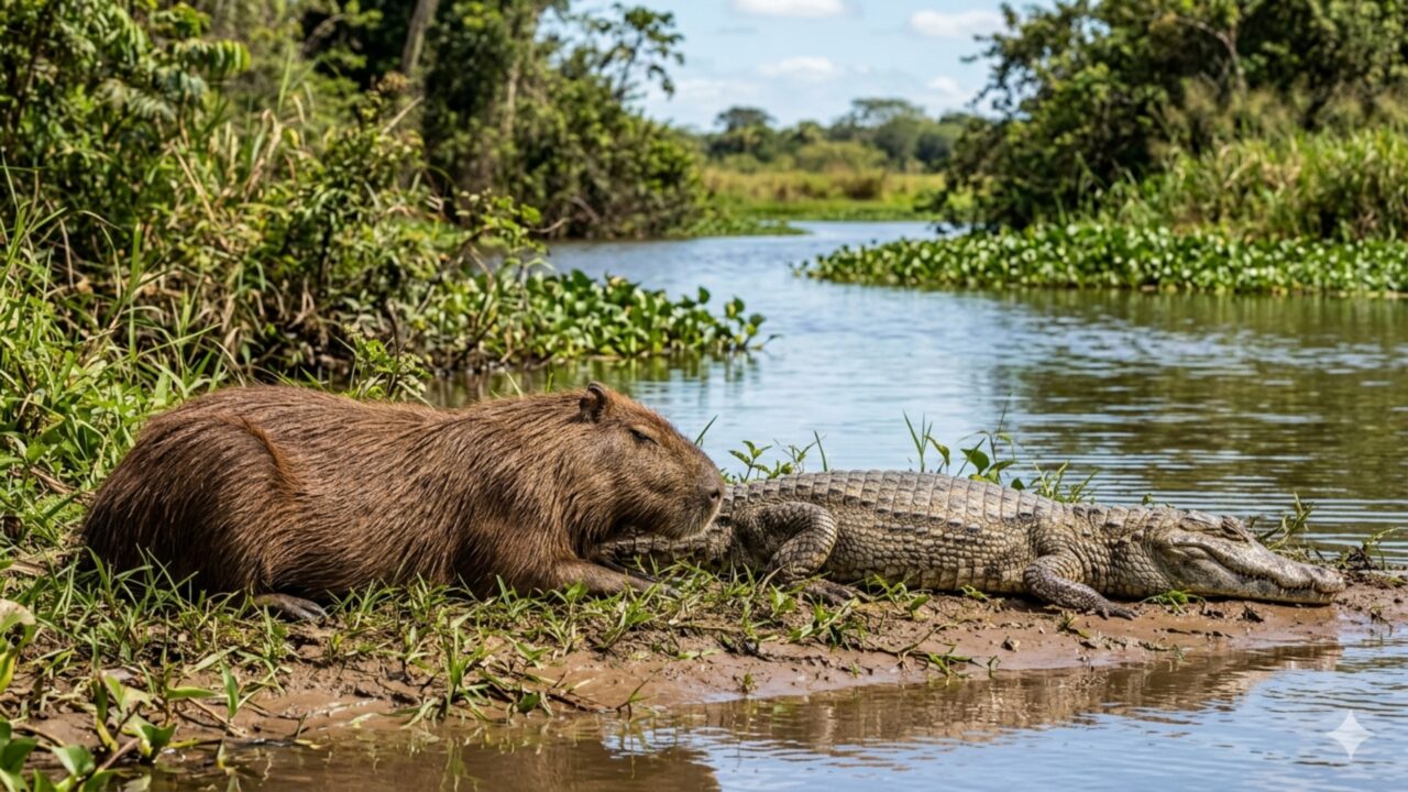 É verdade que jacarés não comem capivaras Essa é a lógica da natureza