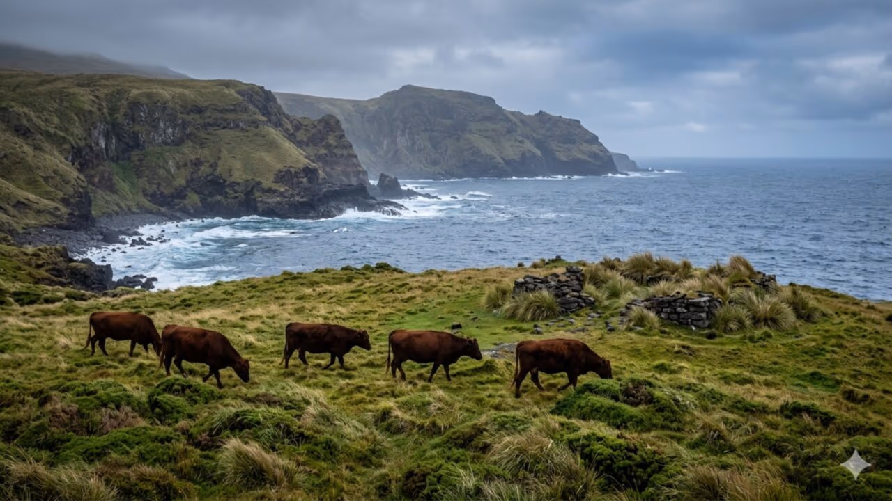 Em 1871, um fazendeiro abandonou cinco vacas em uma ilha remota. 130 anos depois, cientistas analisaram seu DNA e eles congelaram com o que descobriram