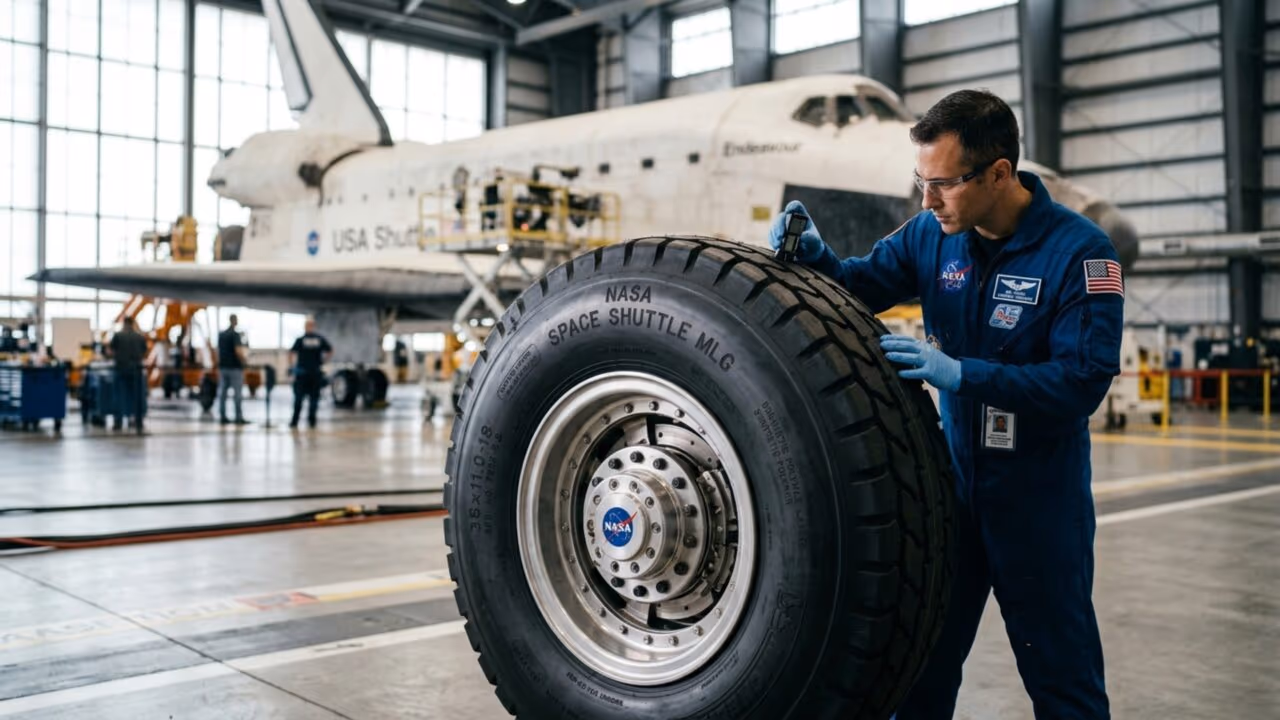 Quanto custa o pneu de borracha projetado pela NASA para durar apenas um único pouso na pista?