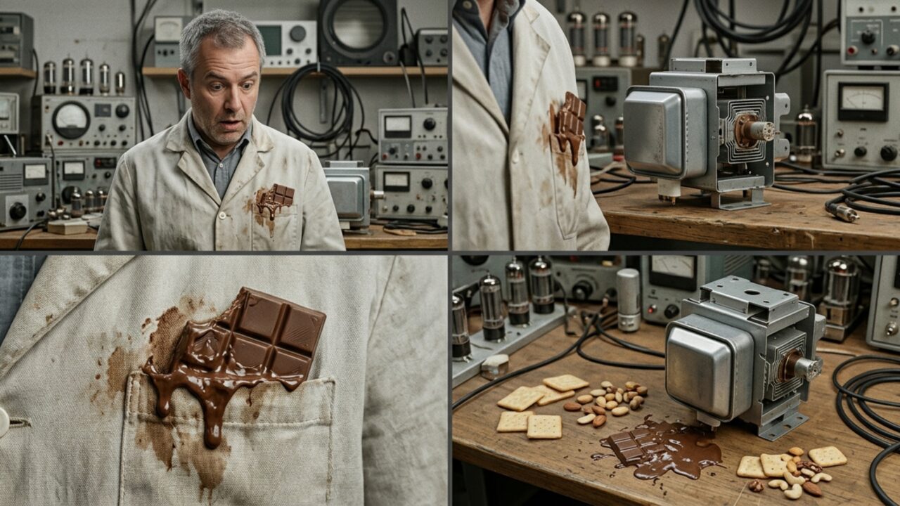Um chocolate derretido no bolso de um engenheiro de radares militares que deu origem ao micro-ondas