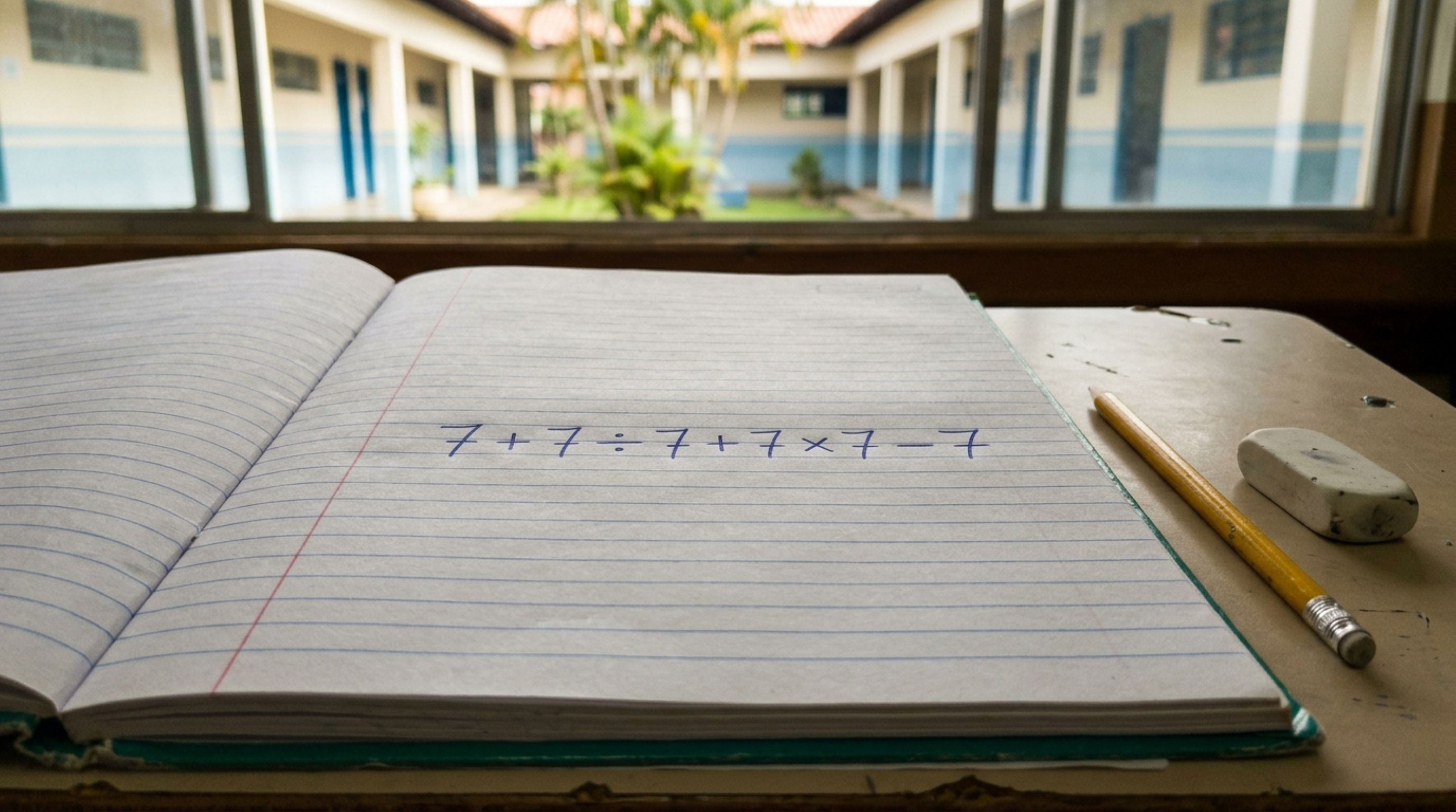 A conta 7 + 7 ÷ 7 + 7 × 7 – 7 parece feita para criança até metade das pessoas errarem