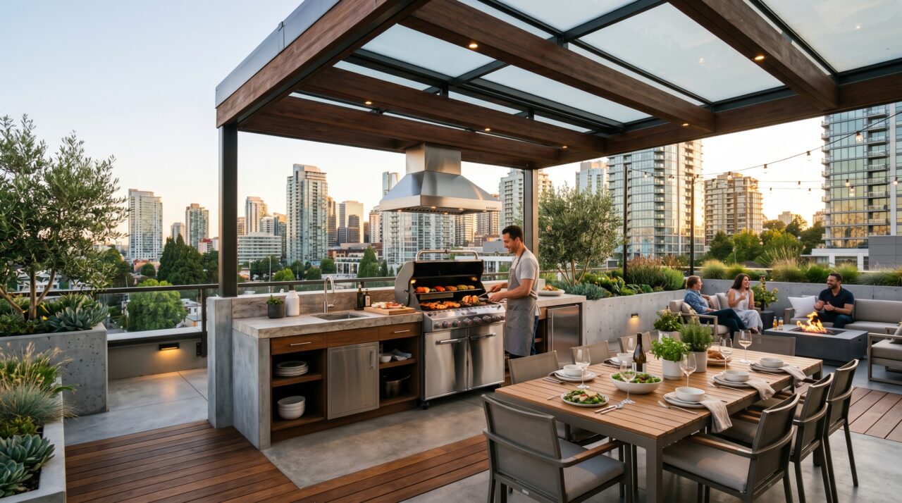 Custo e planejamento para construir um terraço gourmet sobre a laje.