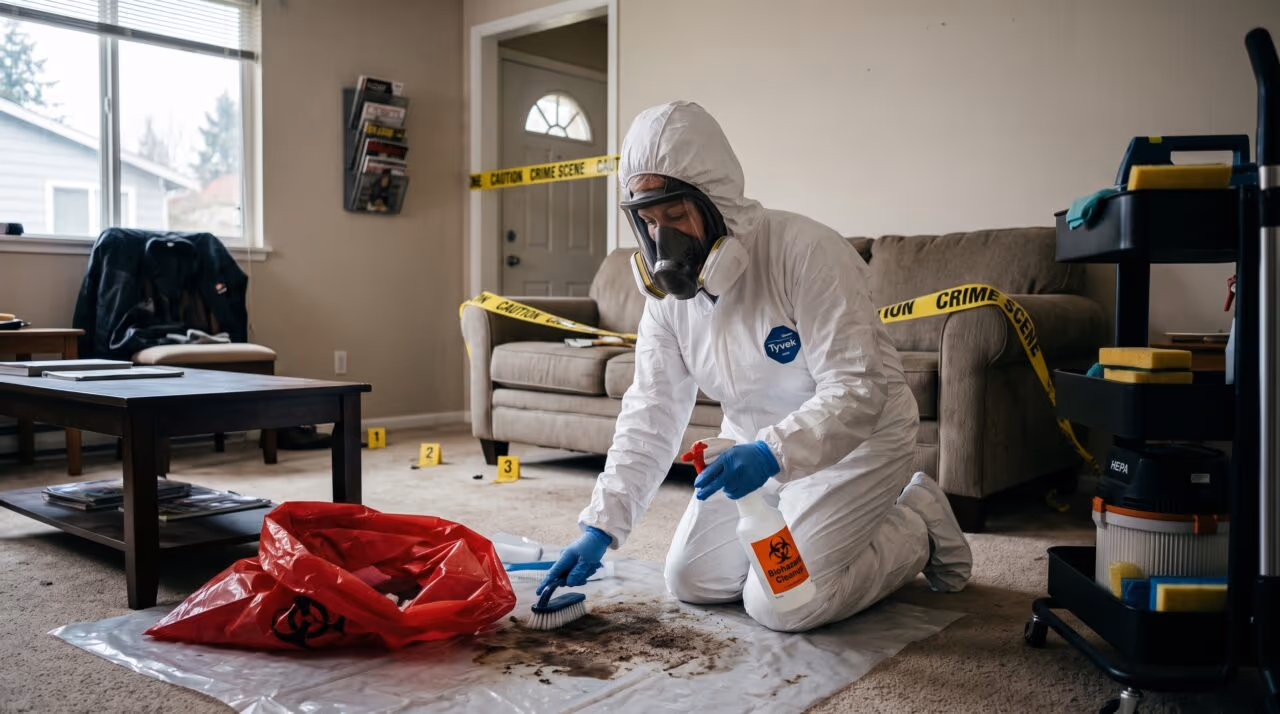 A silenciosa e bem remunerada profissão dedicada a limpar e descontaminar cenas de crimes complexos com produtos químicos pesados
