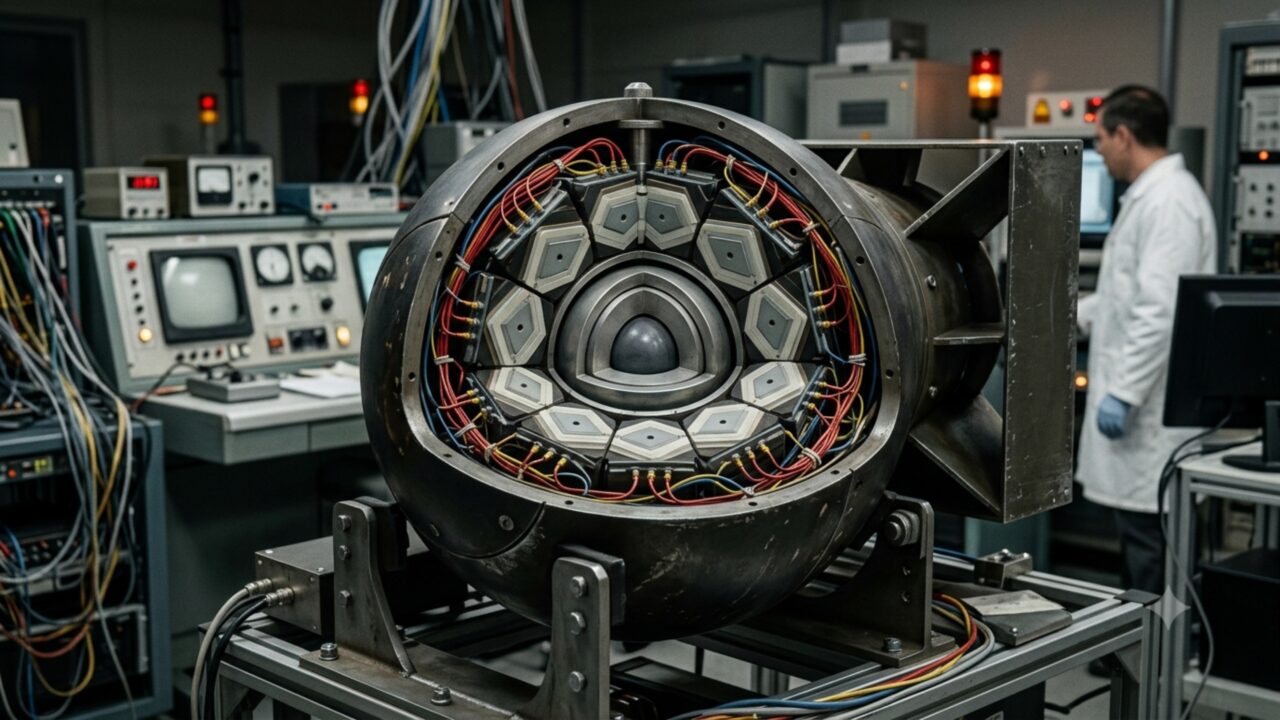 Esse é o interior de uma bomba atômica; é assim que ela funciona