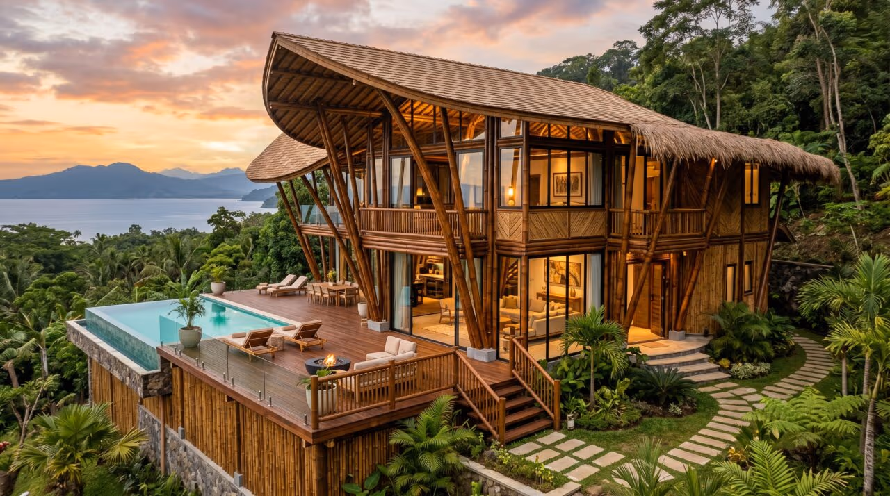 O “aço verde” da natureza ganha tratamento moderno e se transforma na espinha dorsal de construções tropicais luxuosas e ultrarresistentes ao tempo