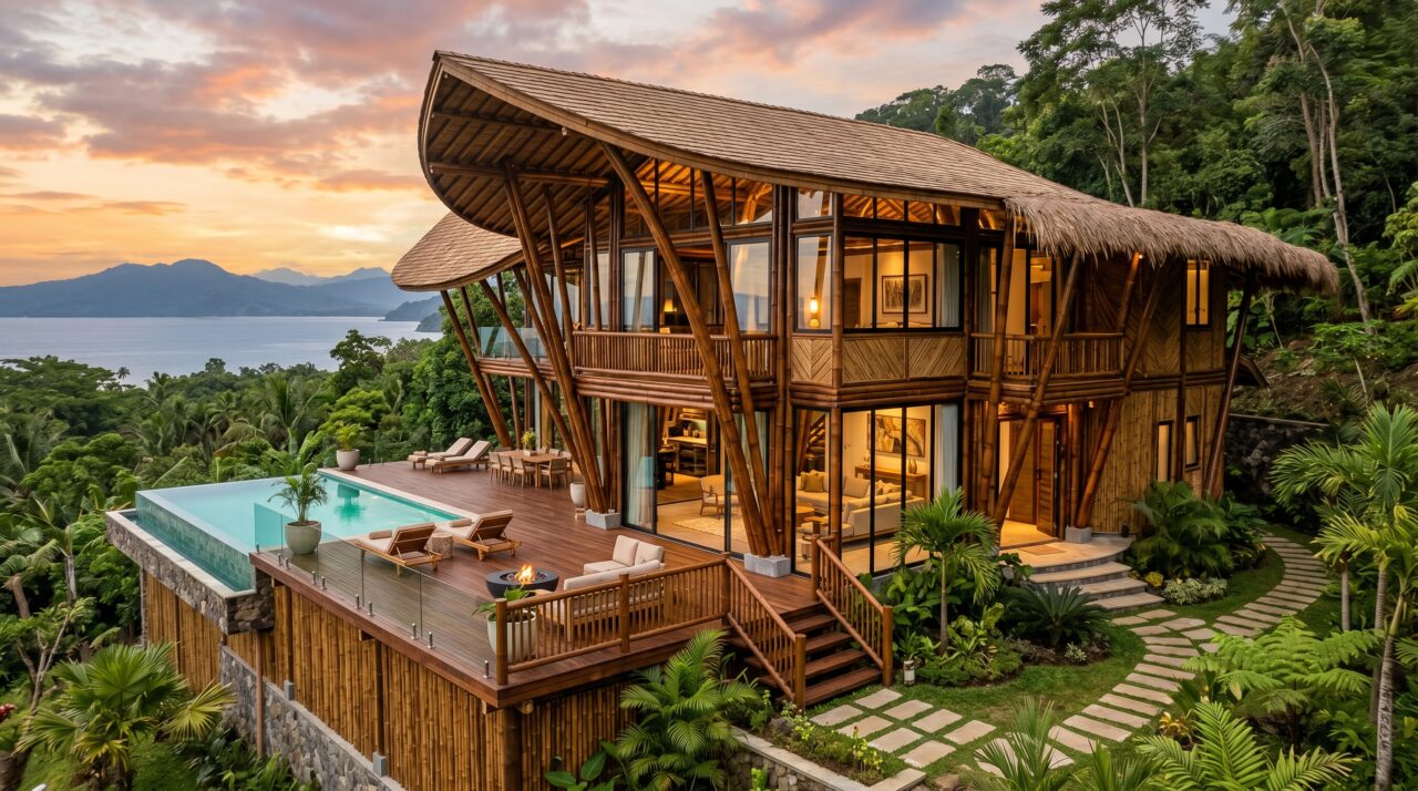 O “aço verde” da natureza ganha tratamento moderno e se transforma na espinha dorsal de construções tropicais luxuosas e ultrarresistentes ao tempo