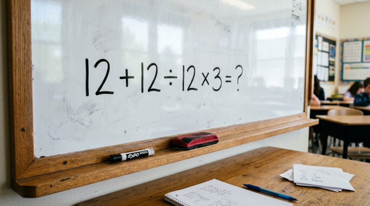 Quanto é 12 + 12 ÷ 12 × 3? A conta que utiliza uma técnica que você nunca imaginou que ia usar fora da escolar