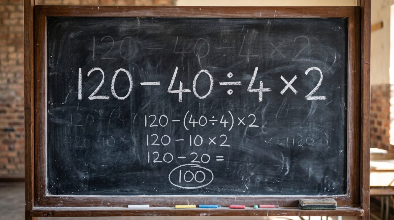 Resolução de expressão matemática viral das redes sociais