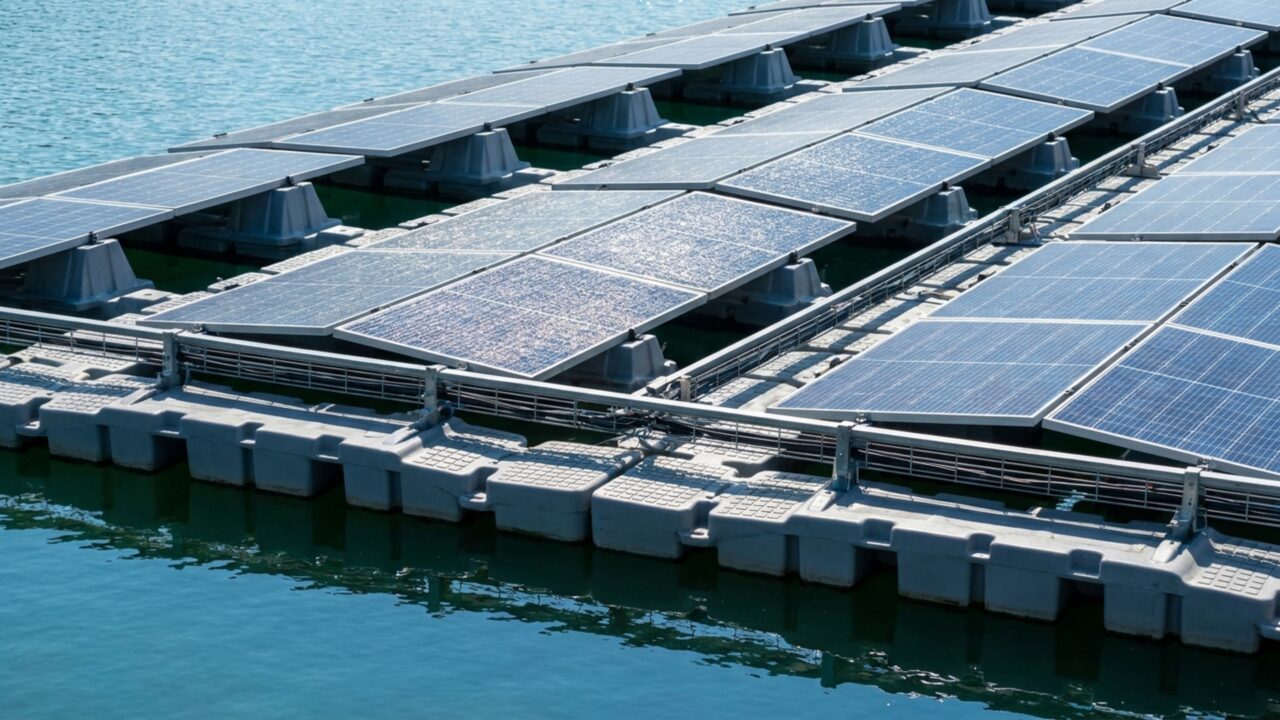 Engenheiros japoneses montaram 50.904 painéis solares num lago para gerar eletricidade e poupar 30% de água