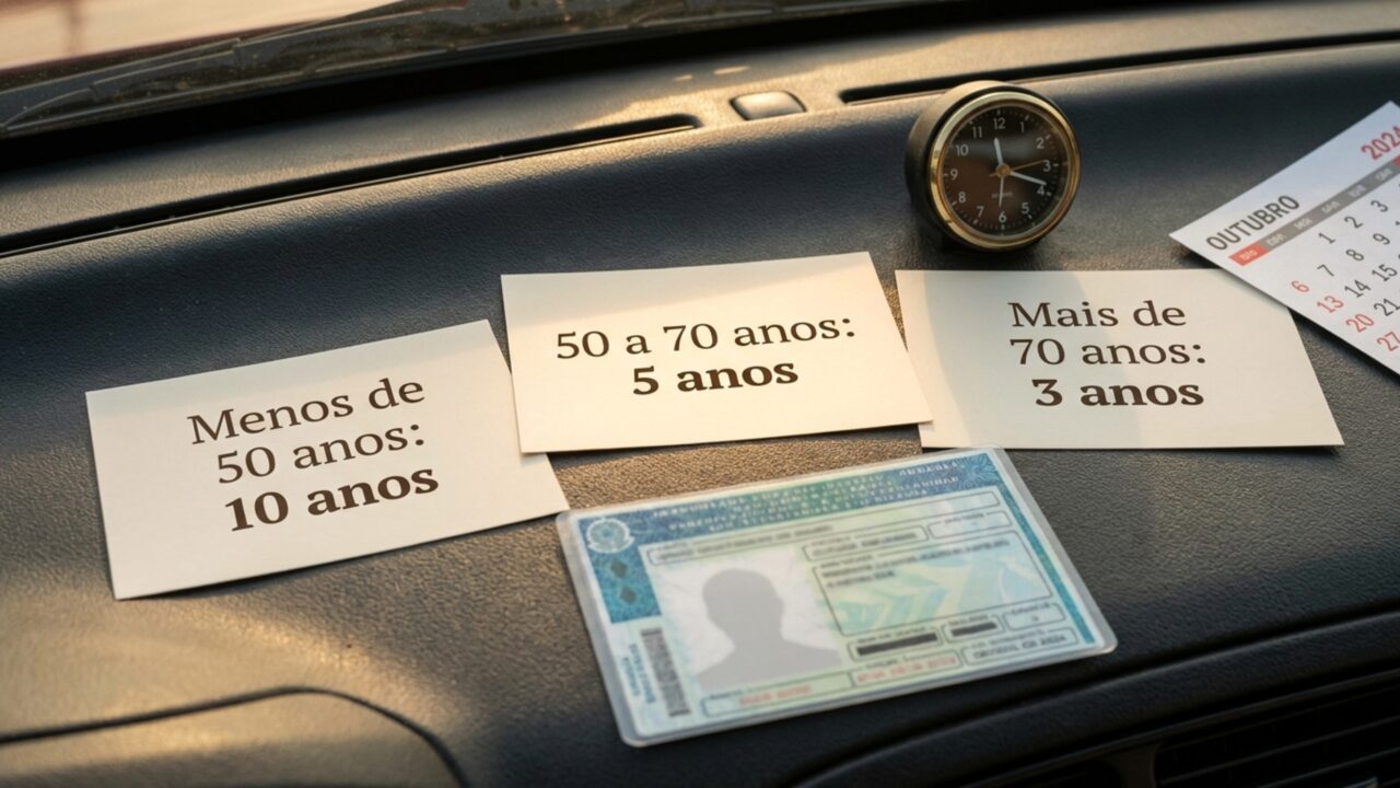 Motoristas entre 50 e 70 anos devem saber desta regra da CNH em vigor