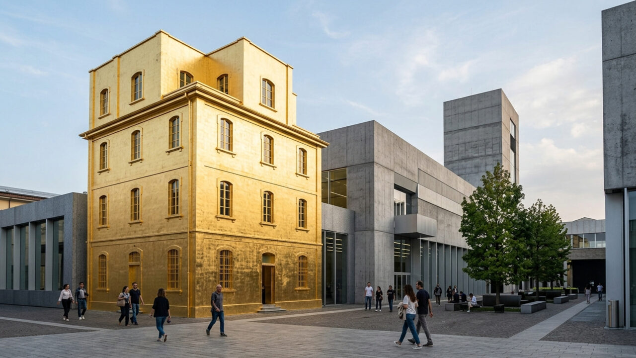 Com um edifício revestido de folhas de ouro de 24 quilates por Rem Koolhaas em 2015, o complexo de arte virou o ícone contemporâneo de Milão