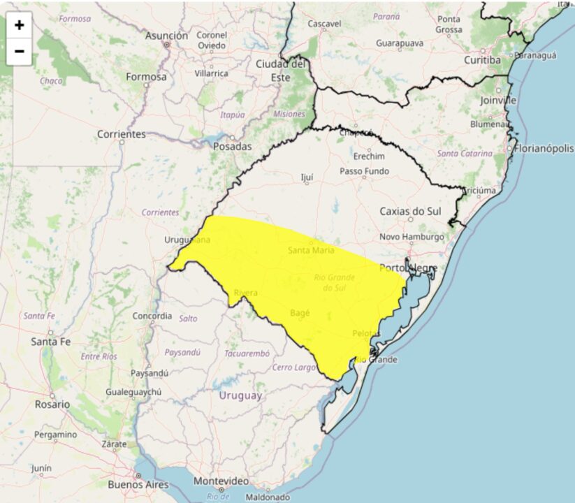 Forte geada atinge o Sul do Brasil neste domingo, 21