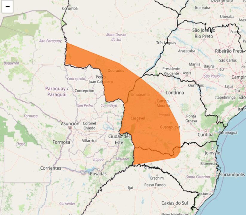 Forte tempestade pode atingir o sul do Brasil nesta 5°feira, 11, alerta o Inmet
