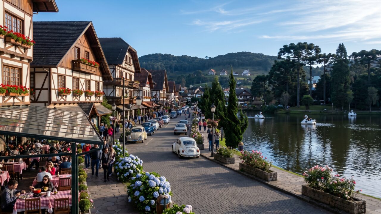 A Europa sem passaporte na Serra Gaúcha: a cidade do festival de Natal mais longo do mundo segundo o Guinness