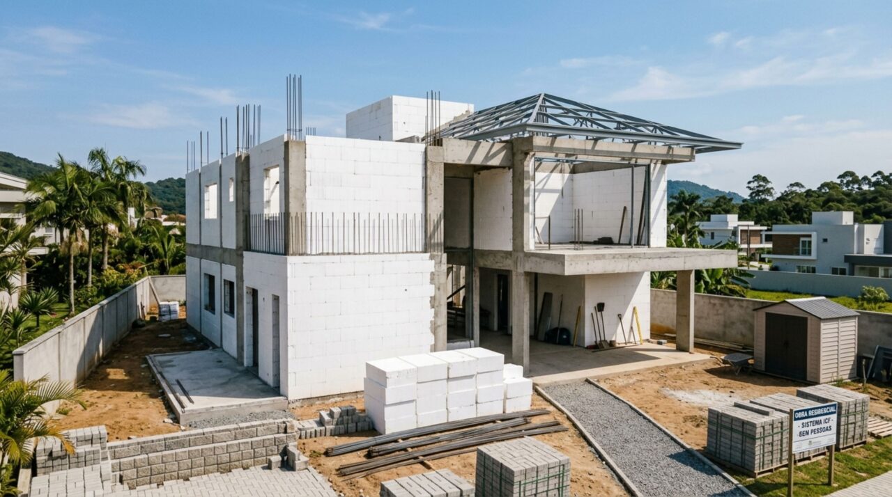 Casa de isopor com 476 m² economiza mais de R$ 200 mil e ajuda a reduzir caixaria, entulho e retrabalho de pedreiros