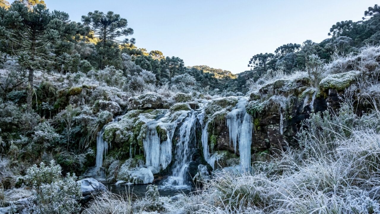 A cidade remota no sul do Brasil que atinge a marca dos -8 ºC no inverno e transforma ruas em pistas de gelo