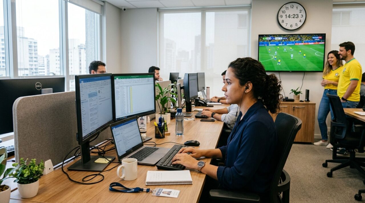 Trabalhadores que não folgam em dia de jogo do Brasil podem ter direito a compensação em junho