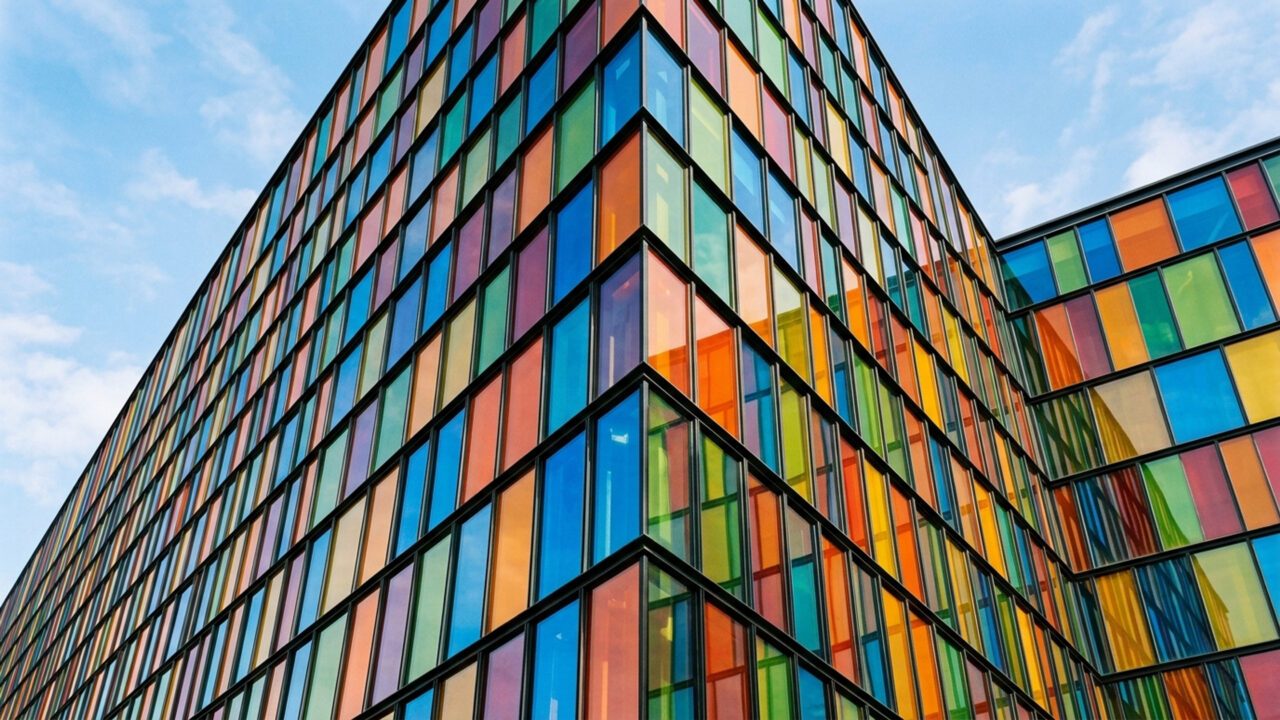 Revestido por milhares de vidros coloridos, inspirados em vitrais medievais, o edifício espanhol é uma das estruturas mais premiadas da Europa