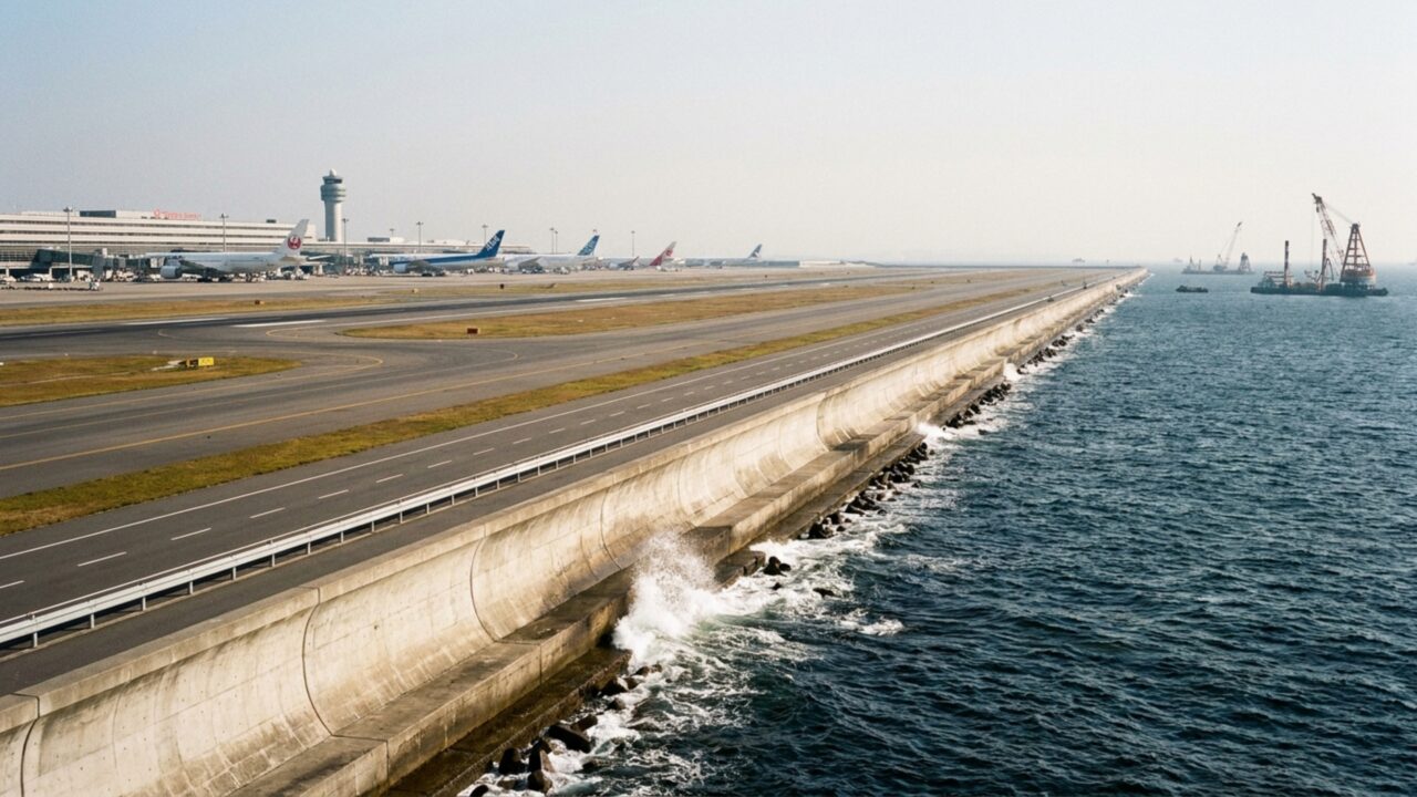 Construído sobre o mar, este mega-aeroporto bilionário está afundando lentamente e desafia a engenharia