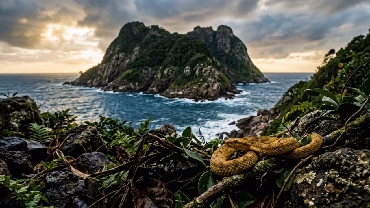 Proibida para civis pela Marinha, a ilha brasileira que concentra a serpente mais venenosa do continente