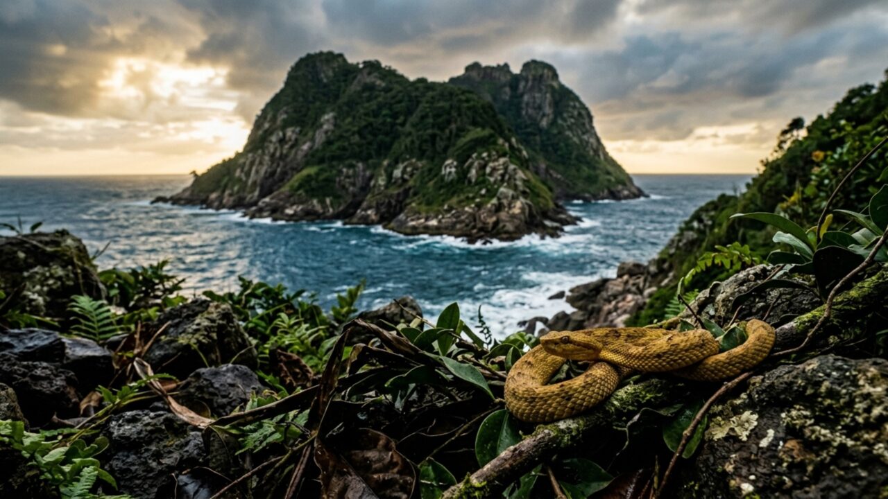 Proibida para civis pela Marinha, a ilha brasileira que concentra a serpente mais venenosa do continente