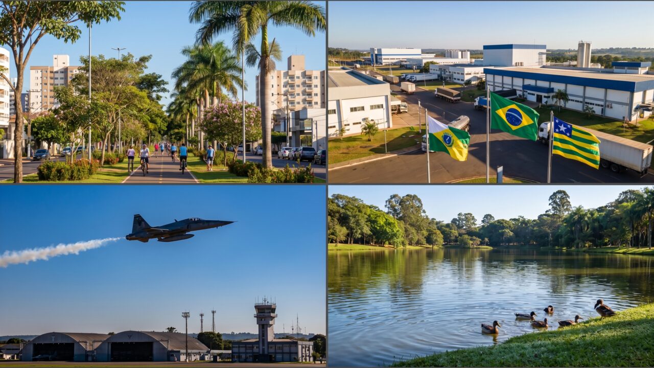 A cidade entre Brasília e Goiânia que voa alto em qualidade de vida: uma base aérea e o segundo maior polo farmacêutico do país