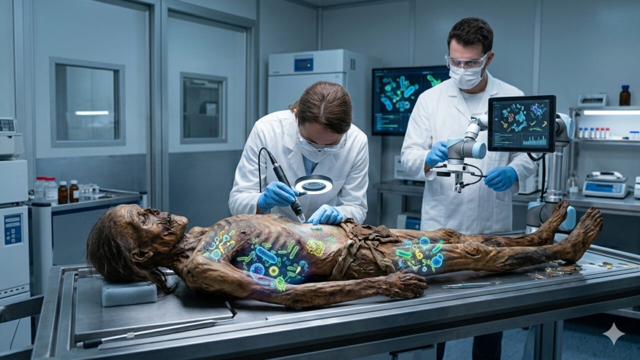 Homem de gelo congelado há 5.300 anos carregava micróbios vivos, revelam os cientistas