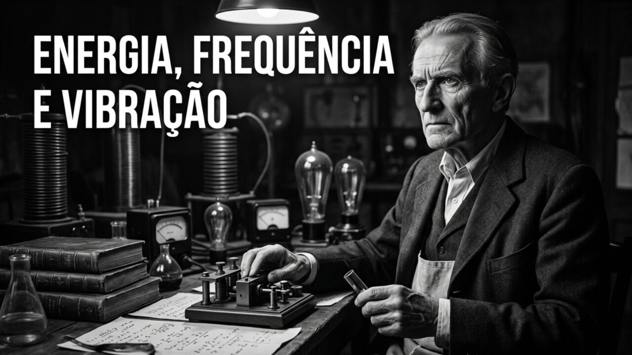 Nikolas Teslas "Se você quiser descobrir os segredos do Universo, pense em termos de energia, frequência e vibração."