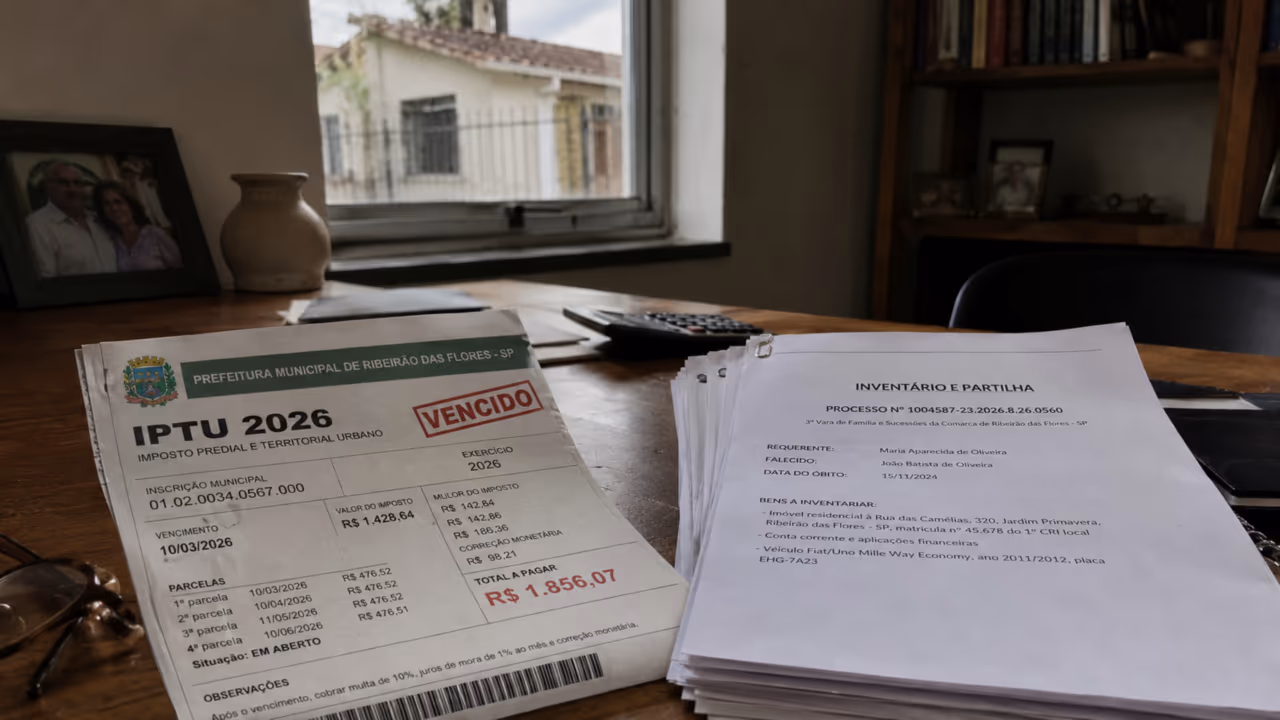 Imóvel herdado, IPTU esquecido: a dívida que cresce enquanto a família discute inventário