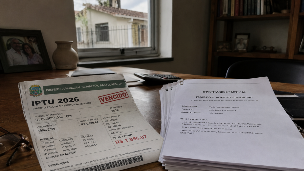 Imóvel herdado, IPTU esquecido: a dívida que cresce enquanto a família discute inventário