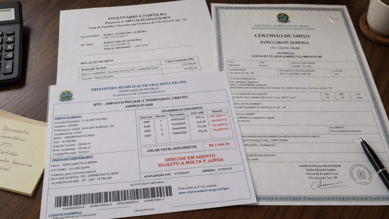 Imóvel herdado, IPTU esquecido: a dívida que cresce enquanto a família discute inventário