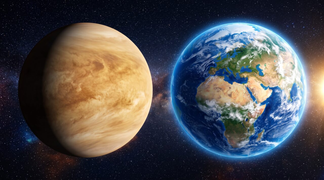 A divergência evolutiva entre Vênus e a Terra, que começaram parecidos mas se tornaram mundos totalmente opostos.