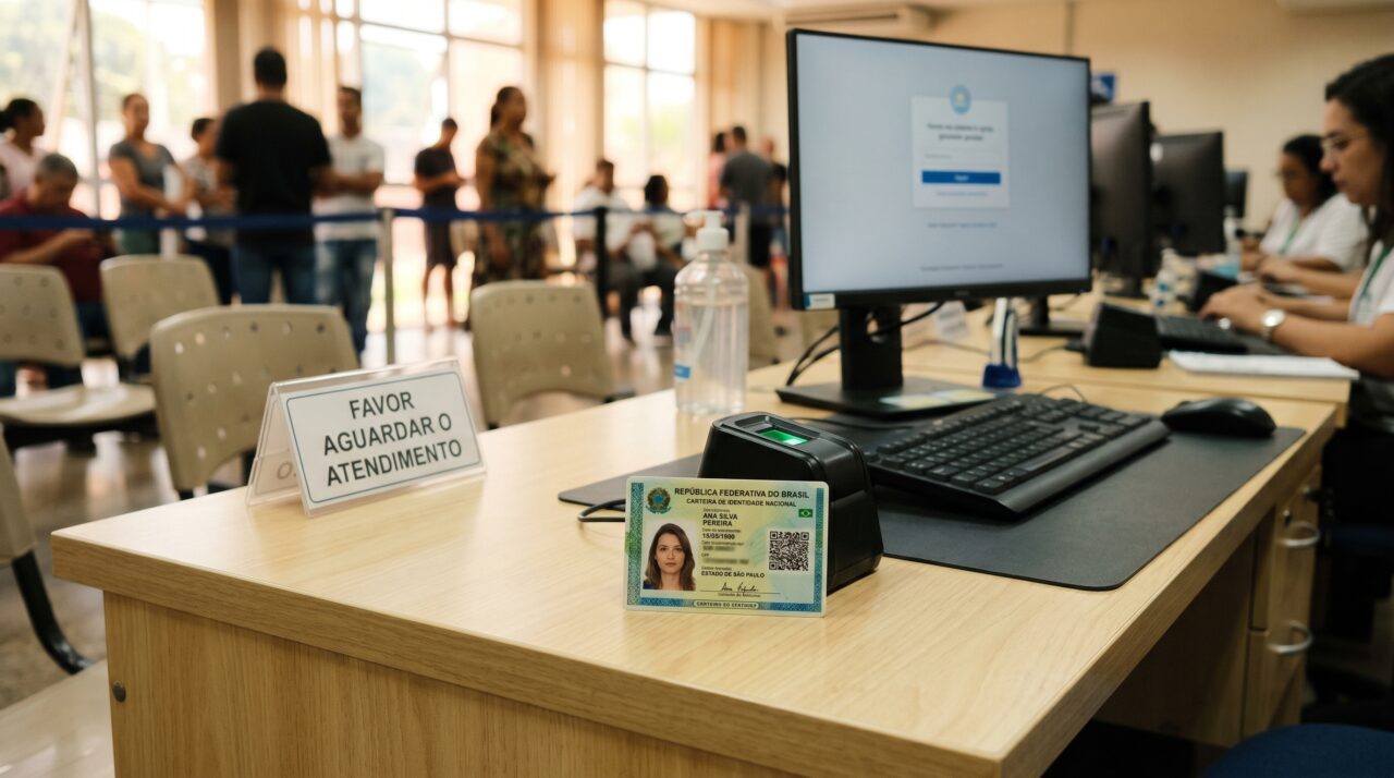Emissão gratuita da Nova Identidade Nacional (CIN).