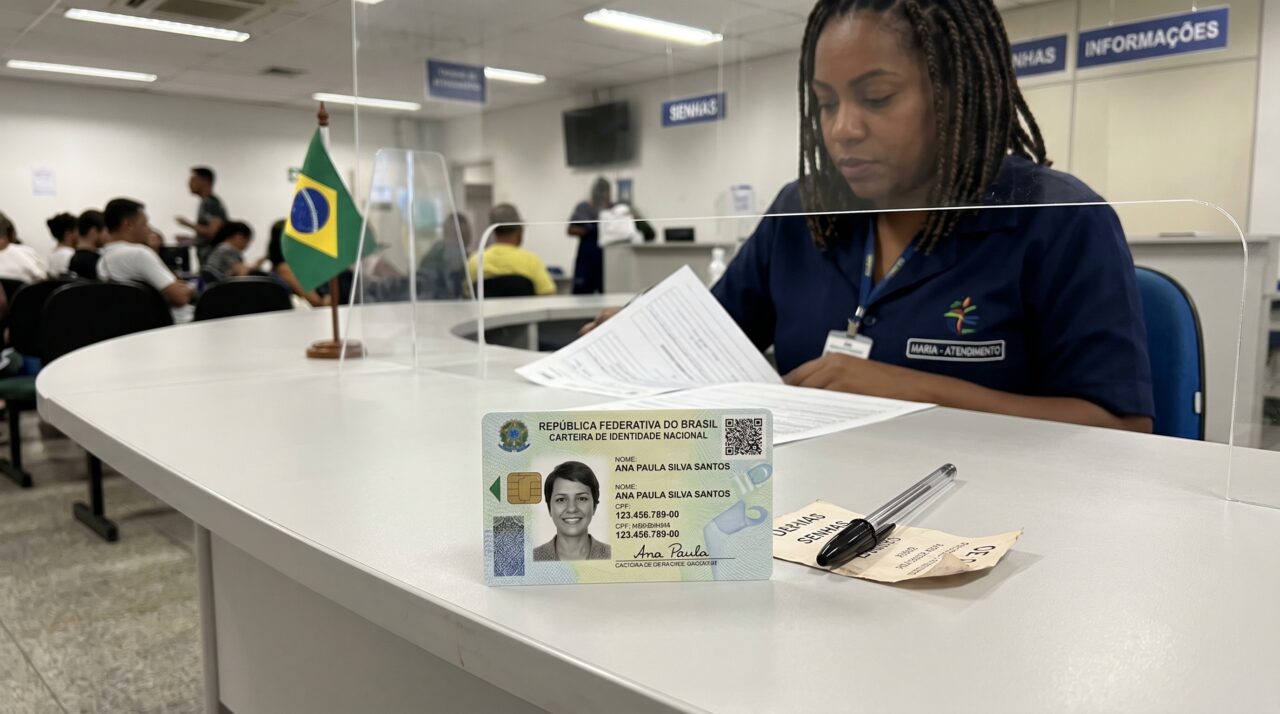 Emissão gratuita da Nova Identidade Nacional (CIN).