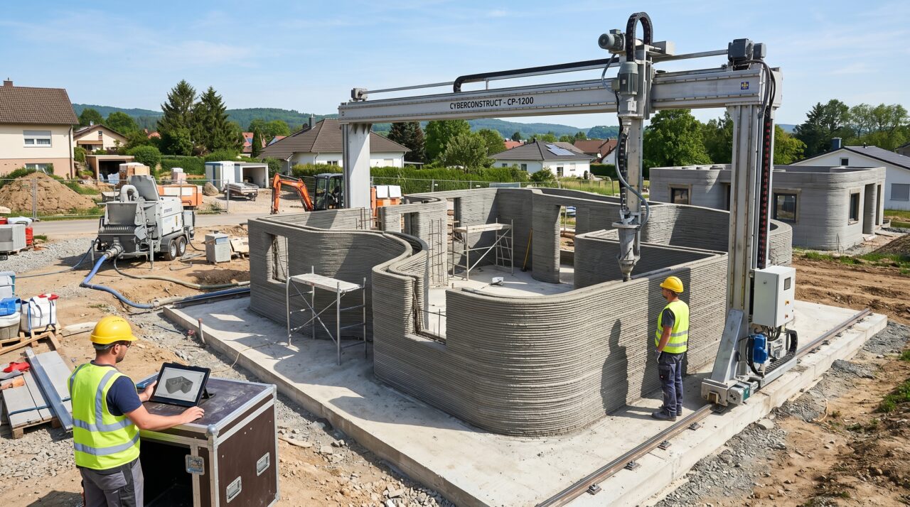 Impressão 3D de concreto na construção residencial