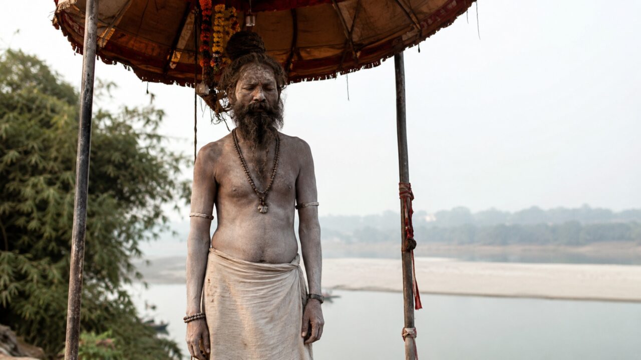 Indiano está há 12 anos em pé com a fé de encontrar deus Shiva