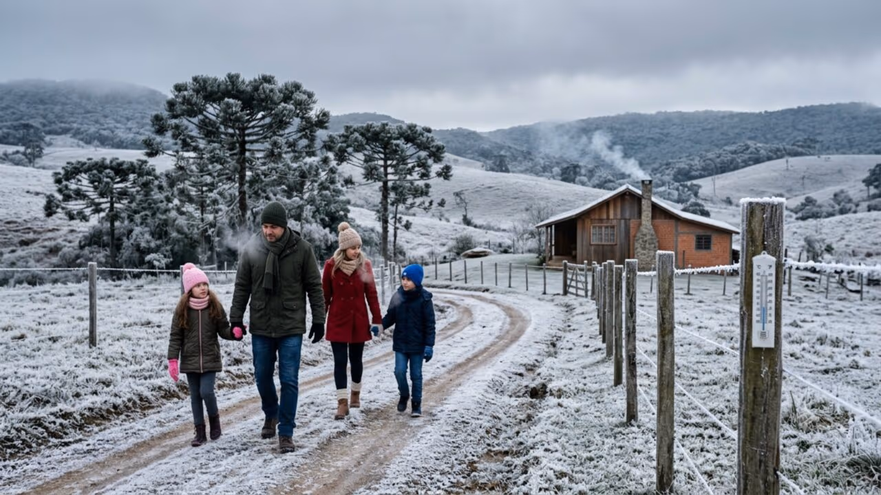 Inmet alerta para onda de frio com declínio de 3ºC a 5ºC entre os dias 04 e 06