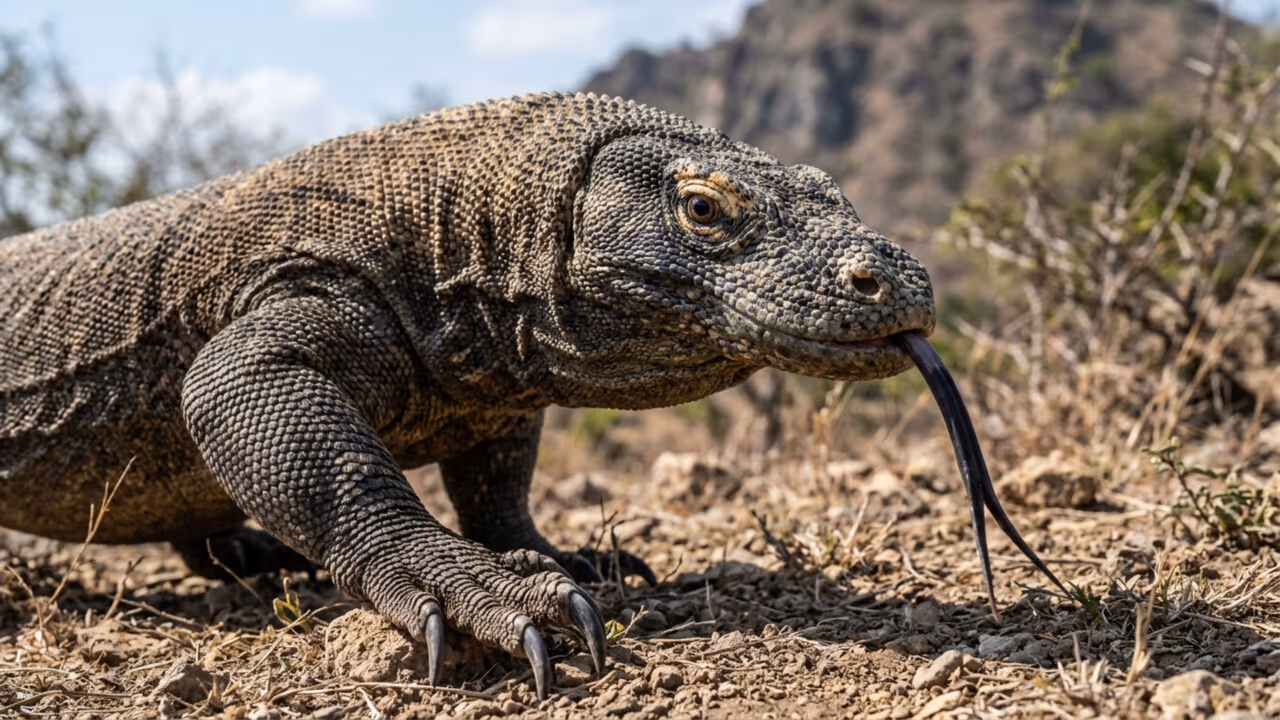 Crescendo até 3 metros de comprimento e injetando um veneno letal, o maior lagarto do planeta abate presas muito maiores que seu próprio tamanho