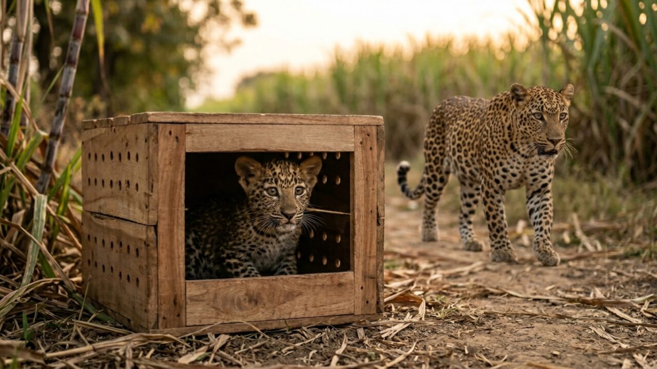 Mais de 100 filhotes de leopardo separados de suas mães foram salvos por esses especialistas em vida selvagem usando ‘caixas noturnas’