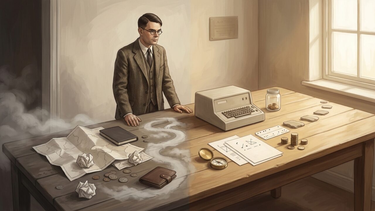 Alan Turing, matemático que abriu caminho para as máquinas pensarem quando o mundo ainda mal entendia a pergunta: “Só podemos ver uma curta distância à frente, mas vemos muito que precisa ser feito”