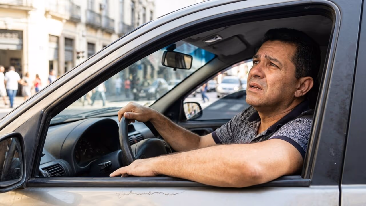 Aquele costume inocente de dirigir com o braço apoiado na janela custa pontos na CNH e pesa no bolso