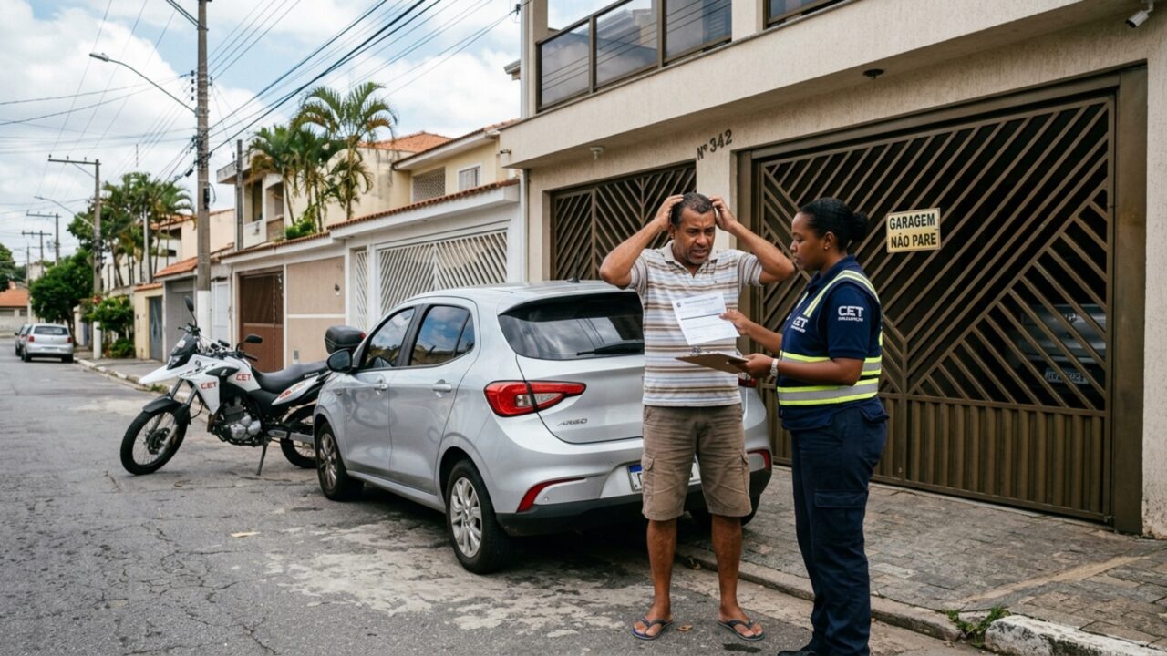 O que a lei diz sobre estacionar na frente da própria garagem?