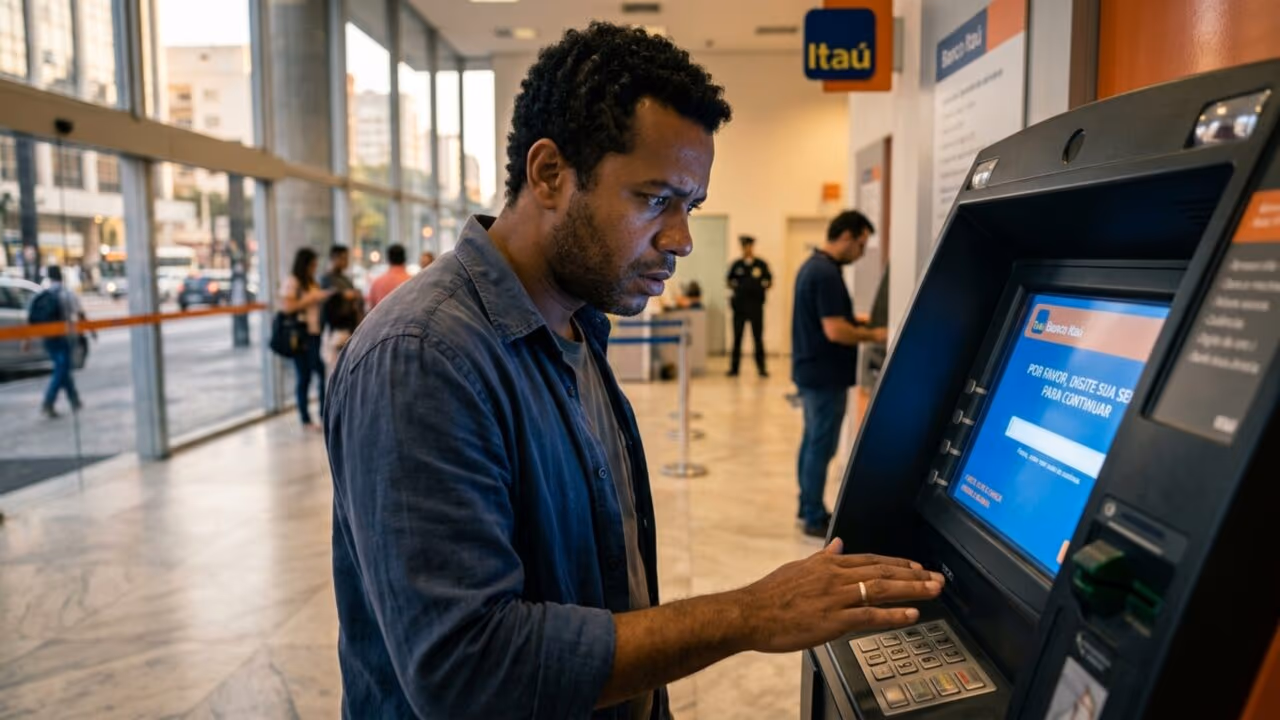 Comunicado para clientes que vão sacar em caixas eletrônicos acende alerta