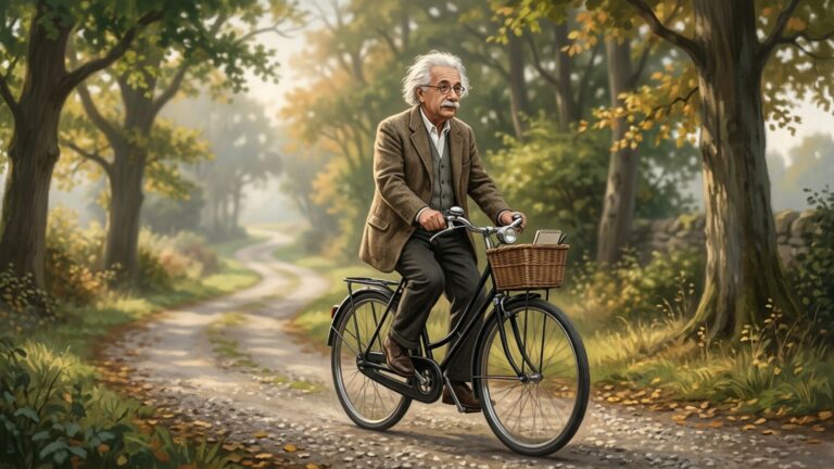 Albert Einstein ensinava: “A vida é como uma bicicleta; para manter o equilíbrio, é preciso não parar”