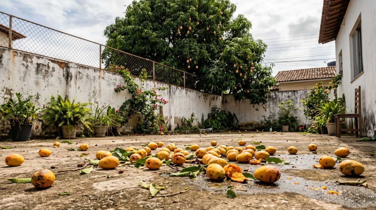 Frutas da árvore do vizinho caíram no seu quintal: quem pode ficar com elas?