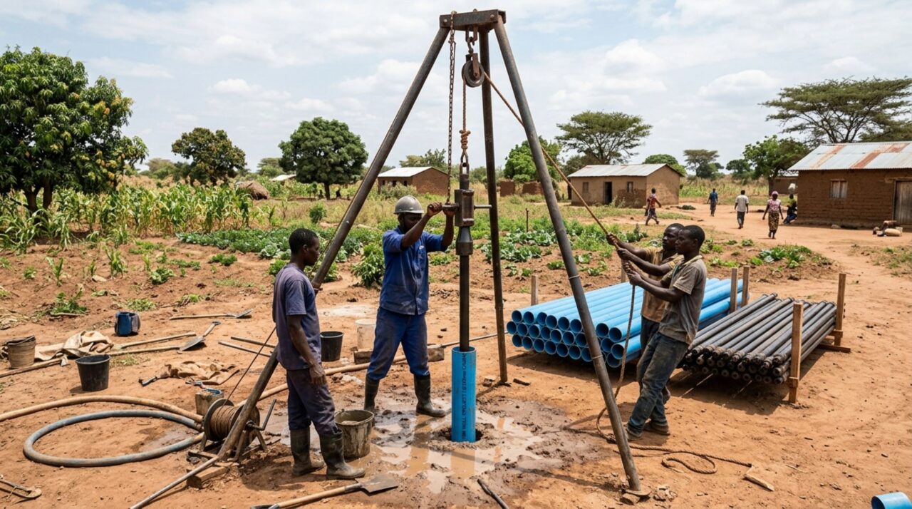 Nem pressa, nem improviso: como construir um poço artesiano manualmente com 18 metros de profundidade e com bomba submersa