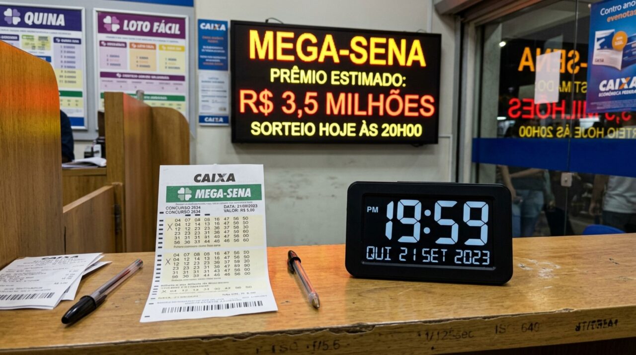 Brasileiros que pretendem apostar na Mega-Sena hoje devem correr contra o tempo